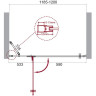 Душевая дверь 120 см BELBAGNO KRAFT KRAFT-B-12-60/60-C-Cr-L