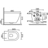 Унитаз подвесной безободковый BELBAGNO BB062CHR-GR/BB062SC-GR